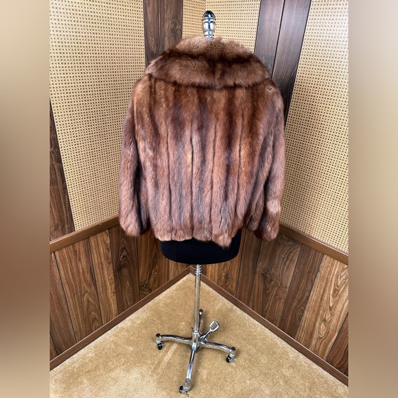 VINTAGE MARSHALL FIELD & COMPANY RUSSIAN SABLE FUR COAT JACKET MEDIUM - Picture 5 of 12